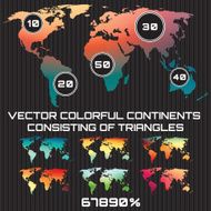 set of maps the world consisting triangles
