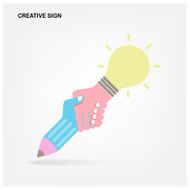 Creative handshake abstract vector design