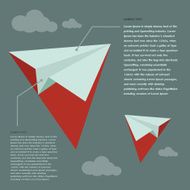 Paper Rocket create of vector design