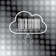 Cloud concept with light bulb idea vector illustration - Illustration