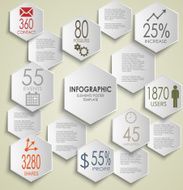 Abstract hexagon info graphic poster template