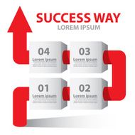 Success way arrow