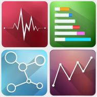 Modern flat business icons vector collection N2