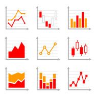 Business Infographic Colorful Charts and Diagrams Set 2