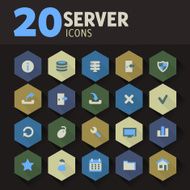 Hexagon server icon set N2