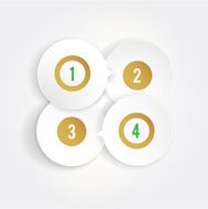 Abstract circle paper infographic vector illustration