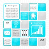 template glass infographic tiles and frames