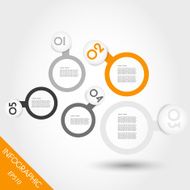 orange infographic balls with rings
