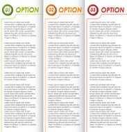 Colored options brochure background