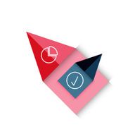 Vector color paper arrow design template N8