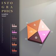abstract pentagon chart infographics