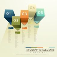 abstract 3d cube infographics N10
