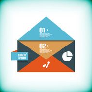 Modern envelope infographic design
