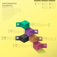 abstract colorful transparent stair infographics