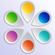Vector infographic pointer design elements
