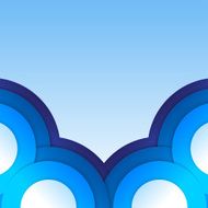 Abstract blue paper circles background N6