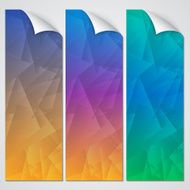 Vector abstract paper banner set