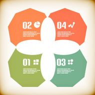 Flat geometrical infographic design N3