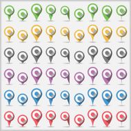 Flat Map Pins