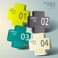 abstract 3d cross infographics