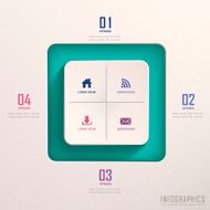 abstract 3d square infographics N5