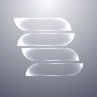 Design gray glass banners set
