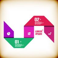 Modern paper ribbon banners