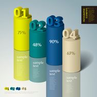 abstract 3d cylinder infographics N18