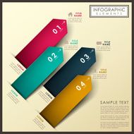 abstract 3d origami paper infographics N14