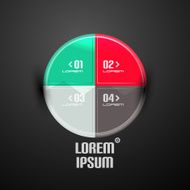 Circle infographics business template N3