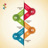 Creative gears Info-graphics options banner N31
