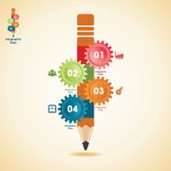 Creative gears Info-graphics options banner N34