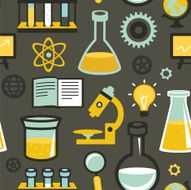 Vector seamless pattern - education and science N2