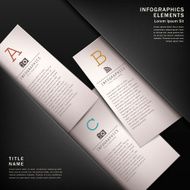 classic abstract 3d paper infographics N4