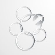 info presentation white circle shape