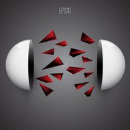 Abstract geometric elements Futuristic background Vector