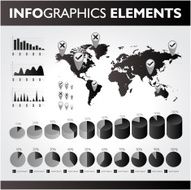 Black and white infographic set N11