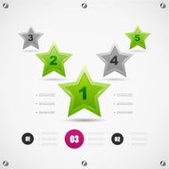 Rating stars infographic design