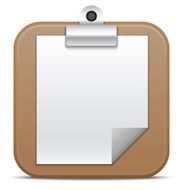 Clipboard icon Vector illustration