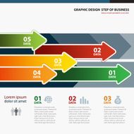 business step paper lines and numbers design N4