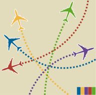 Airplane infographic label vector illustration N5