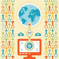 Infographic Concept - Internet Web Shopping