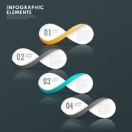 modern colorful infinity symbol infographic elements N3