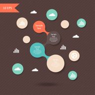 colorful round diagram metaball infographics N19