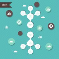 colorful round diagram metaball infographics N20