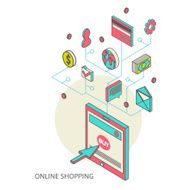 Icons for mobile marketing and online shopping N10