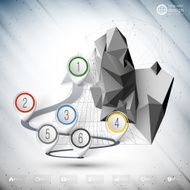 Vector arrow 3d to success Infographic for business design and N2
