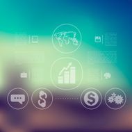 business infographic with unfocused background N224