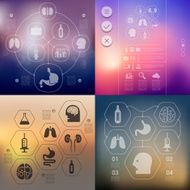 medicine infographic with unfocused background N73