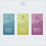 Template design colored glass Infographics N2